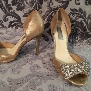 Betsey Johnson Crystal Rhinestone Dorsay SB-Gown